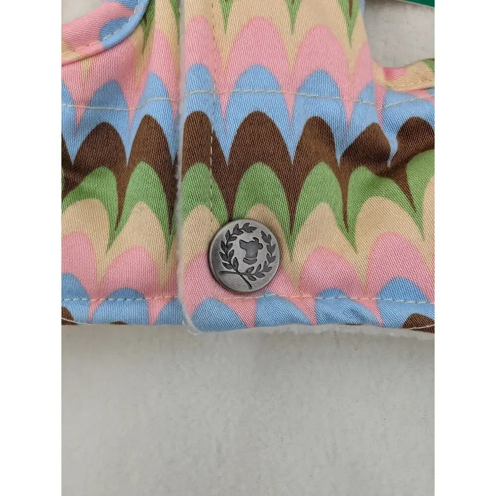 Canine Styles Size 10 Dog Coat Pastel Scallop Print Fleece Vest New